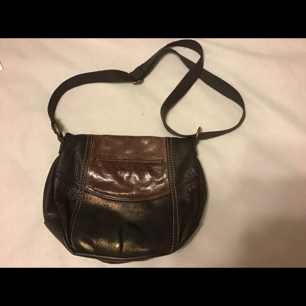 The Sak metallic brown leather crossbody